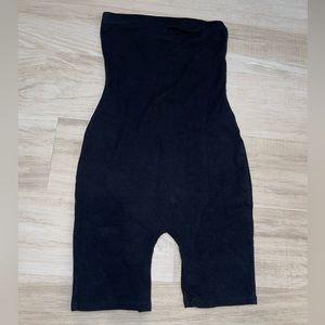 Strapless black romper